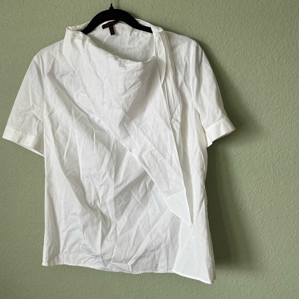 White Escada Blouse Shirt Top Size 36